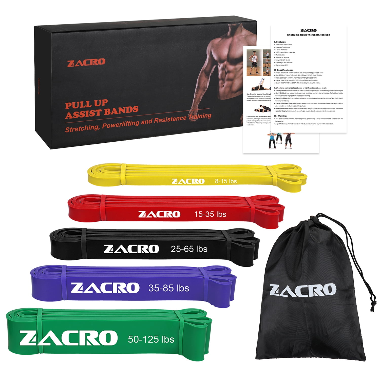 Zacro resistance bands hot sale