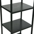 thumbnail image 7 of Household Essentials Tower Bookshelf, Tall and Narrow Bookshelf with 5 Shelves, Black Metal and Black Oak Woodgrain Finish, Industrial and Modern, 7 of 7