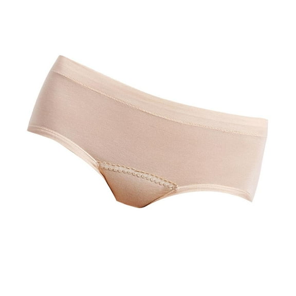 Women Menstrual Period Leakproof Panties Postpartum Bleeding Beige L
