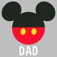 thumbnail image 2 of Men's Mickey & Friends Dad Logo Graphic Tee Athletic Heather X Large, 2 of 5