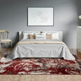thumbnail image 4 of Luxe Weavers Modern Abstract Marble Swirl Red 6x9 Area Rug, Indoor Carpet, 4 of 10