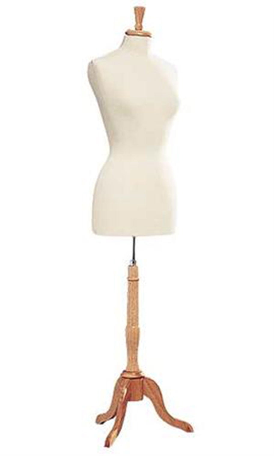 Includes Base Form and Finial Female Off White Jersey Dressmaker Form 