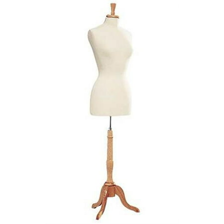 Female Off White Jersey Dressmaker Form - Includes Base Form and Finial - Off White Female Dress Form - Pinnable Jersey Torso Sewing Mannequin - Manequins Body Female for Dressmaker Projects