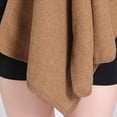thumbnail image 4 of AWZXDE Women's Fall/Winter Oversized Fashion Shawl Wrap - Loose Fit Poncho Cape for Layered Outdoor Styling Coffee,One Size, 4 of 6