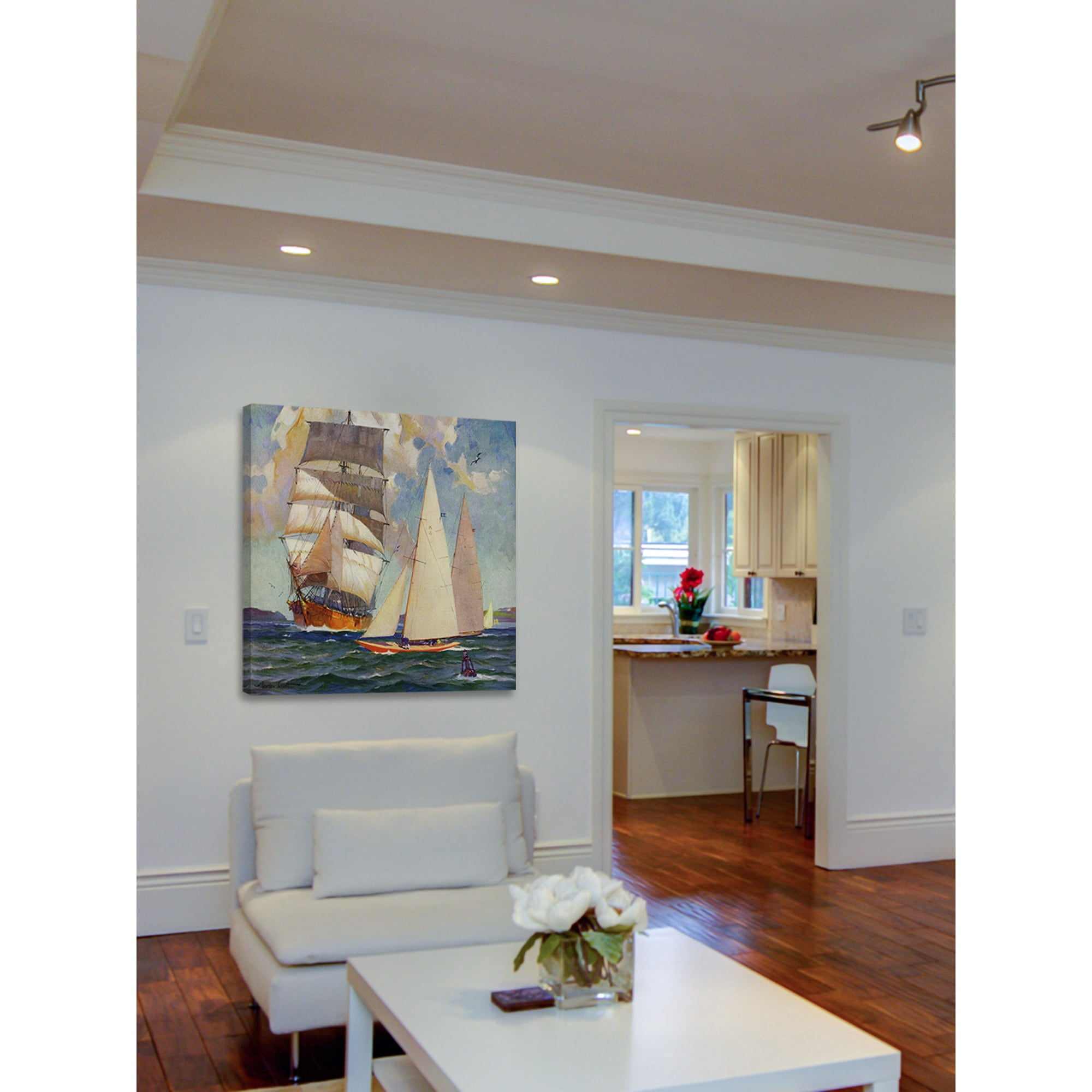 "Busy Waterway" Painting Print on Wrapped Canvas