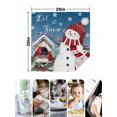 thumbnail image 4 of Blue Grey Snowman Christmas Cloth Napkins Set of 6 Reusable Dinner Napkins, Xmas Snowflake Birds Berry Winter Cocktail Napkin Washable Table Napkins for Wedding/Holiday Party/Baby Shower 20"x20", 4 of 7
