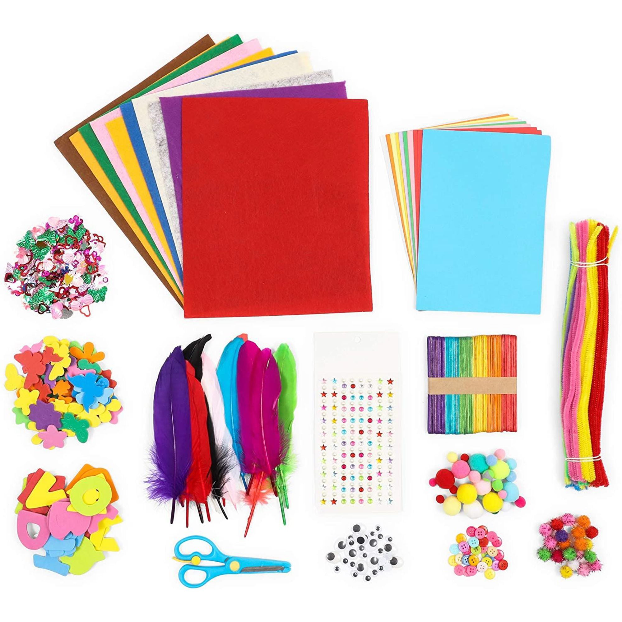 1000pcs Kids Art & Craft Supplies Assortment Set for School Projects