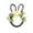 White, variant on Easter Wreath, Easter Wreaths For Front Door, 15.75 Inch, Easter Bunny Ear Wreath With Roses, Easter Decorations for Home, Office, Porch & Wall