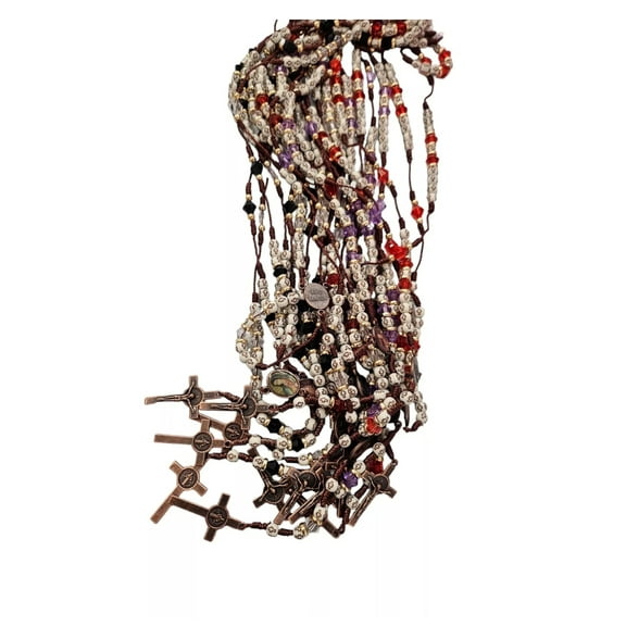 12 x Wholesale Unique Lady Of Guadalupe Rosary Prayer Beads Baptism , Memorial