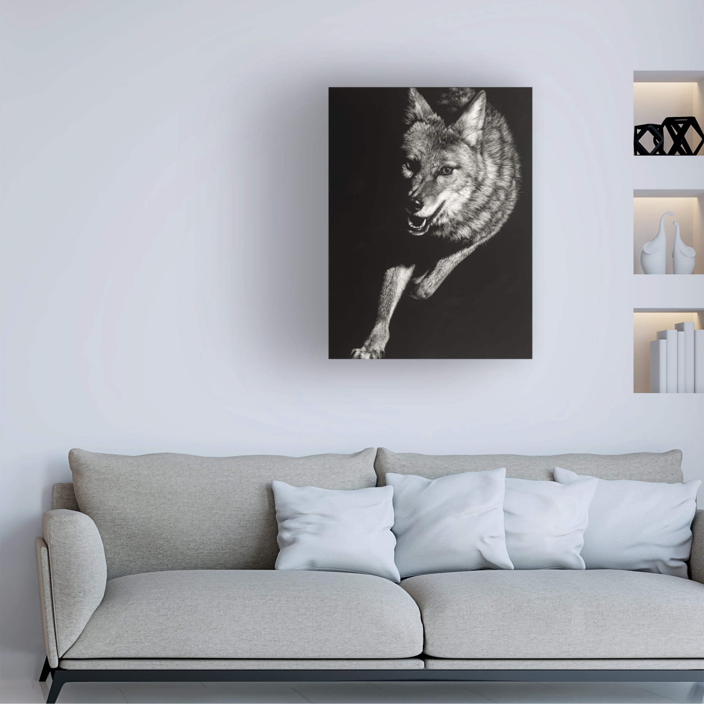 Julie T Chapman 'Wild Scratchboard V' Canvas Art