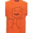 thumbnail image 4 of RAWX Graphic Relaxed Fit Oversized Crewneck T-Shirt, Soft Smooth Stretch Cool Comfort Loose Fit Short Sleeve Tee Tops for Men Women, Stick Man - Orange, Medium, 4 of 5
