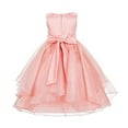 thumbnail image 2 of Ekidsbridal Asymmetric Ruffled Organza Sequin Flower Girl Dress Birthday Evening Formal Gown 012S 10, 2 of 3