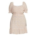 thumbnail image 6 of No Boundaries Junior's Plus Size Puff Sleeve Dress, 6 of 6