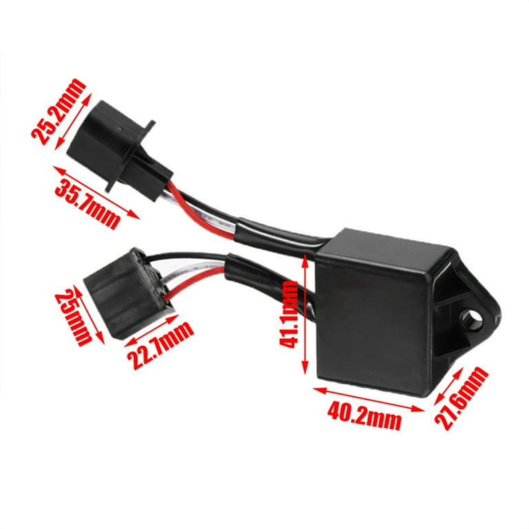 H13 9008 LED Load Resistor Kit With Relay Harness - Anti-Flicker Error-Free Decoder For Headlights