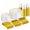 Gold, variant on WELLIFE FESTIVE 300 PCS Gold Disposable Dinnerware Set for 75 Guests, Include: 50 Dinner & Salad Plates, Cups, Forks Knives Spoons