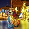 thumbnail image 4 of Cute Teddy Dog Night Light, Painted Glass Design LED Table Lamp, Perfect Gift for Dog Lovers, Home & Office Decor, 4 of 5