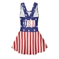 thumbnail image 5 of Uourmeti Girls' USA American Flag One Piece Swim Dress - Sleeveless Skirted Bathing Suit for Beach & Pool - Quick Dry, Stretchy Swimwear, 5 of 8