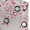 thumbnail image 4 of Ambesonne Love Grommet Curtain, Valentine Hearts Arrow, 50" x 84", Magenta Ruby White, 4 of 6