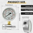 thumbnail image 2 of 1 Unit 6000 PSI Stainless Steel Pressure Washer Gauge Professional High Precision Telemetry, 2 of 10