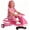 Pink, variant on HNH 12V Light-Up Electric Wiggle Car with Pedal, 2 in 1 Rechargeable Battery Swing Car for Ages 3+, Flashing Wheels, Bluetooth, Purple&Pink