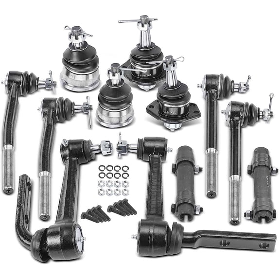A-Premium Front Suspension Kit Ball Joint Tie Rod End Idler Arm Compatible with Chevrolet Astro & GMC Safari 1990-2005, RWD, 12-PC Set