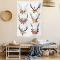 thumbnail image 2 of Antlers Decor Wall Hanging Tapestry, Deer Horns Bouquet Flowers Bloom Fun Springtime Garden Branches, Bedroom Living Room Dorm Accessories, 60 X 80 Inches, by Ambesonne, 2 of 5