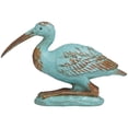 thumbnail image 6 of 3" x 7" Teal Polystone Distressed Bird Sculpture with Brown Wood Inspired Accents, by DecMode, 6 of 8