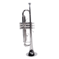 thumbnail image 4 of Tcbosik Drop B Trumpet Set for Beginner, Trumpet Instrument with Gloves, Silver, 4 of 8