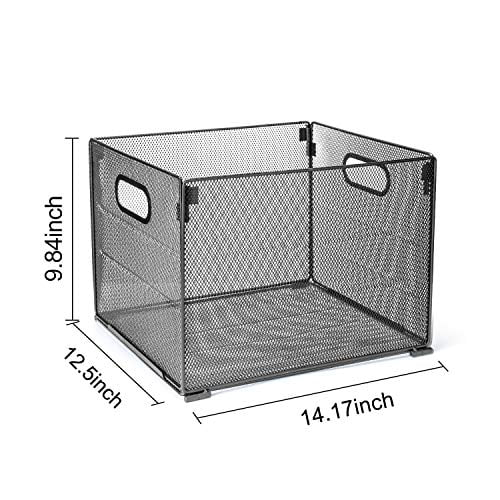 A4 Letter Size Cambbiy Hanging File Folder Box Mesh Metal File Organizer Box Hanging File Foldable Holder Storage Box For Office And Home