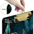 thumbnail image 3 of Coolnut Acrylic Clipboards with Low Profile Clip, A4 Standard Size 9" x 12.5" File Holder for Writing Drawing, Clip Boards for Doctors Offices, Blue and Gold Butterfly Gifts, 3 of 7
