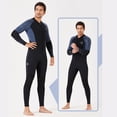 thumbnail image 3 of Trajes de buceo con trajes de buceo Mangas largas Pantalones largos Pareja Mantenga cálido Piel de buceo Traje de surf para snorkeling nadando en agua fría gris 3xl 1.5mm Noticed OD003628-18, 3 of 7