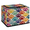 Multicolor 2, variant on CURLYOOT Dog Cat Paw Print Storage Bin with Zipper Lid, Fabric Storage Basket with Handles, Decorative Foldable Storages Box Clothes Organizer for Closet, Shelf