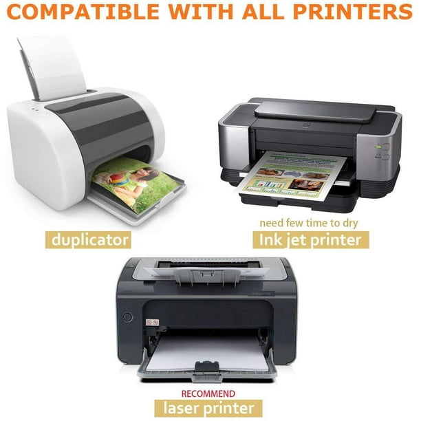 Papier autocollant imprimante - 210 x 297 mm - A4 - 1 étiquette