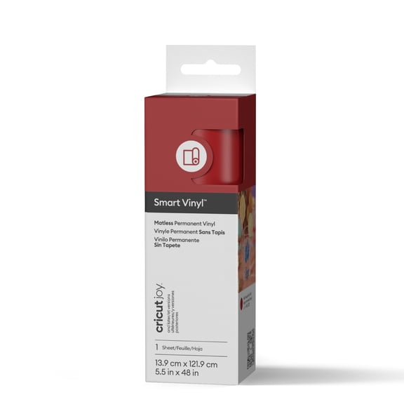 Cricut Joy™ Smart Vinyl™ Matless Permanent Vinyl, 5.5" x 48",Red