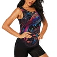 thumbnail image 2 of Bixox Women's Artistic Colorful Bird Printed Sleeveless Fitness Workout Running Quick-Dry Tank Top, 2 of 5