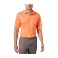 thumbnail image 1 of Greg Norman Mens Embossed Polo Shirt, Orange, Small, 1 of 1