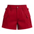 thumbnail image 4 of ClodeEU Women's High Waist Butt Lifting Cargo Shorts, Casual Slim Fit Summer Shorts, Y2K Streetwear Hot Pants Red,Women's Plus XL, 4 of 5