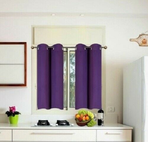2x Panels/Pair Faux Suede Metal Grommet Curtain Drape Set Washable 54 x 84 