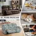 thumbnail image 5 of Xoenoiee Zebra Stripe Paint Splatter Print Recliner Slipcovers with Arms 8 Pieces Lazyboy Recliner Chair Cover Non Slip Recliner Covers for Recliner Chair with Storage Pockets Furniture Protector, 5 of 7