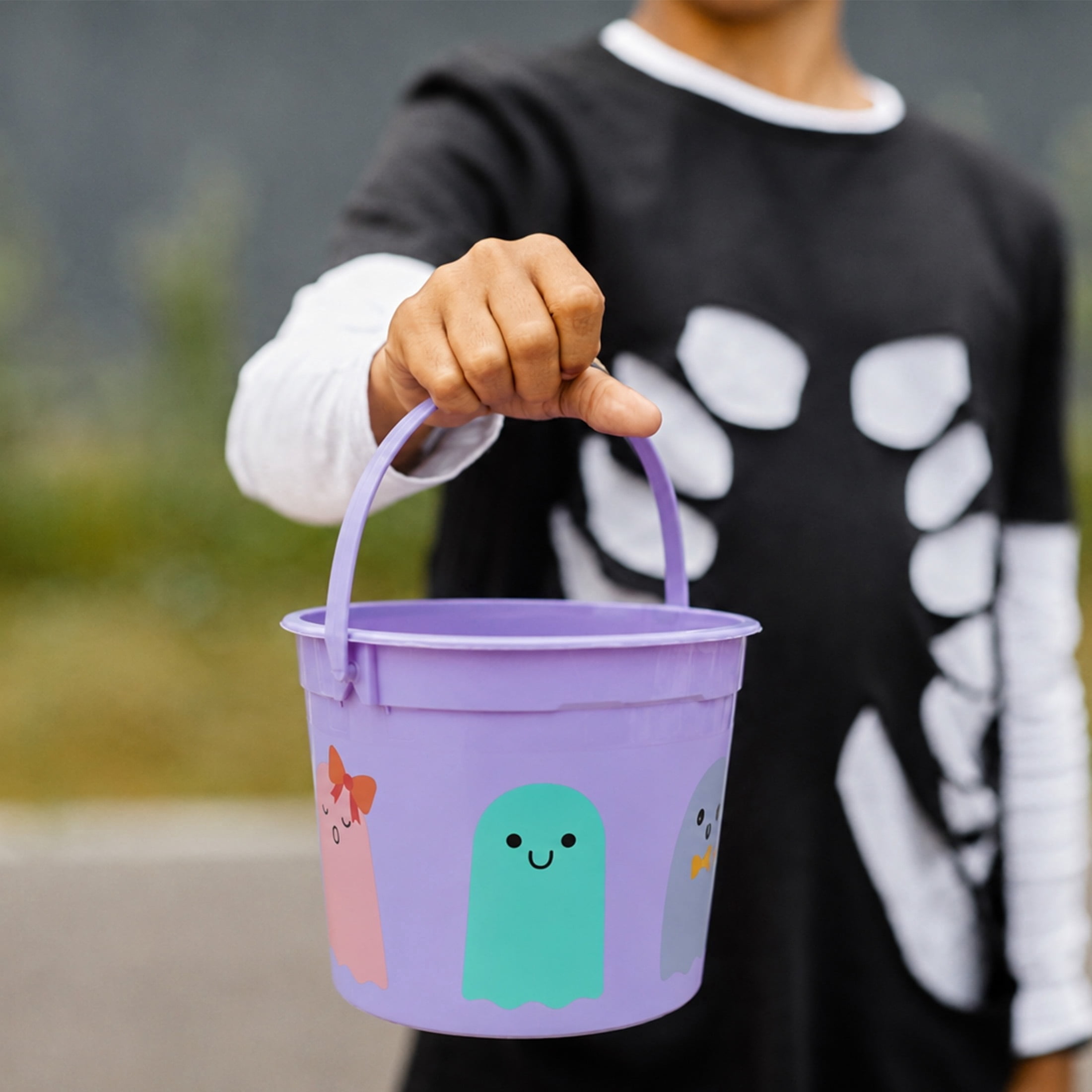 Cute Ghosts Trick-or-Treat Bucket, Multicolor, 6.5", Halloween by Way To Celebrate