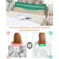 thumbnail image 3 of Geometric Green Pillow Cases Body Size, Smooth Satin Pillowcase for Hair and Skin, Ocean Wave Stripes Modern Abstract Beach Decorative Cooling Bed Pillow Covers with Zipper, 20x54 Inches, 3 of 5