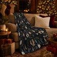 thumbnail image 3 of Mystical Ravens Potions Botanical Art, Festive Halloween Scene, Warm Flannel Blanket for Living Room and Reading Nook, Art Lovers Halloween Gift, Festive Home Decor, 3 of 9