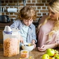 thumbnail image 2 of 6 Pcs Set Rice Storage Container, Flour Dispenser with Pouring Spout & Measuring Cup, Kitchen Plastic Dry Food Storage Bin for Grain Oatmeal Snacks Pet Dog Food, 2 of 10