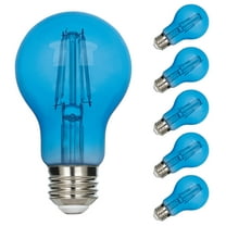 Westinghouse 4.5 Watt (40 Watt Equivalent) Blue A19 Omni Filament LED Light Bulb Medium (E26) Base, 6-Pack