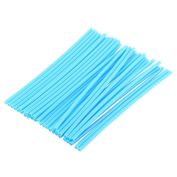 Protector de radios de rueda, 36 Uds., llantas de Motocross, pieles, Kit de envolturas protectoras para motocicleta todoterreno, color azul cielo Jadeshay A