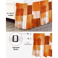 thumbnail image 3 of Orange White Color Block Bed Skirt King Size 18 Inch Drop, Paint Gradient Square Graffiti Wrap Around Dust Ruffle Bedskirts, Wrinkle & Fade Resistant Easy Fit Bedskirt with Adjustable Elastic, 3 of 8