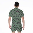 thumbnail image 2 of Little Purple Eggplant Pattern Short Sleeve Men'S Rompers Casual Summer Jumpsuits Outfit, 2 of 4