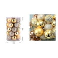 thumbnail image 2 of 34 Pieces Christmas Tree Ball Set 6cm Christmas Decorations (gold), 2 of 5