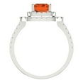 thumbnail image 4 of Halo Engagement Ring for Women - 2.62ct Simulated Red Diamond in 14K White Gold Promise Ring, 4 of 6