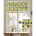 thumbnail image 4 of Farmhouse Yellow Tropical Lemon Kitchen Valances for Windows Black And White Plaid Valance Curtains&nbsp; for Kitchen /Living Room/Bedroom/ Bathroom Decor, 42"x12 " ,Rod Pocket 1 Panel,, 4 of 7